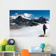 view of Everest from Gokyo with tourist Wall Mural
