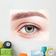 female eye zone and brows with day makeup Wall Mural
