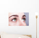 female eye zone and brows with day makeup Wall Mural