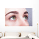 female eye zone and brows with day makeup Wall Mural