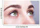 female eye zone and brows with day makeup Wall Mural