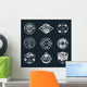 Vector Grungy Gym and Fitness Logo, Labels and Athletic Badges Wall Mural