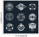 Vector Grungy Gym and Fitness Logo, Labels and Athletic Badges Wall Mural