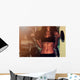 Fitness Woman with Dumbbells Wall Decal