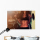 Fitness Woman with Dumbbells Wall Decal