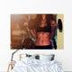 Fitness Woman with Dumbbells Wall Decal