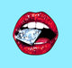 Bright Lips Holding Diamond Wall Decal