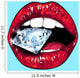 Bright lips holding diamond Wall Mural