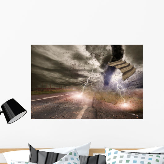 Tornado disaster concept Wall Mural