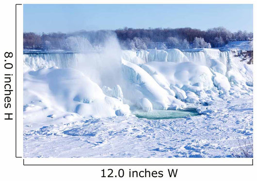 Ice build-up of Niagara Falls, winter of 2015 Wall Mural