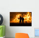 Flame Working Firefighters Wall Mural