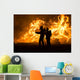 Flame Working Firefighters Wall Mural