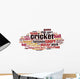 Cricket word cloud Wall Decal