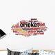 Cricket word cloud Wall Decal