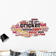 Cricket word cloud Wall Decal
