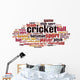 Cricket word cloud Wall Decal