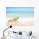 Sandy beach with blank paper for text Wall Mural
