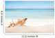 Sandy beach with blank paper for text Wall Mural