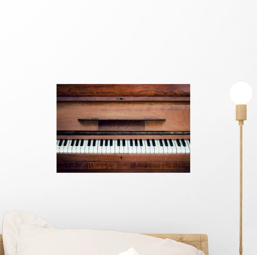 piano keys. close frontal view Wall Mural