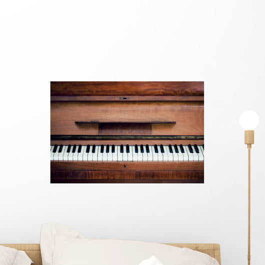 piano keys. close frontal view Wall Mural