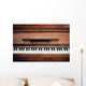 piano keys. close frontal view Wall Mural