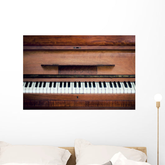 piano keys. close frontal view Wall Mural