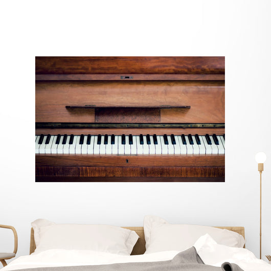 piano keys. close frontal view Wall Mural
