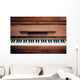 piano keys. close frontal view Wall Mural