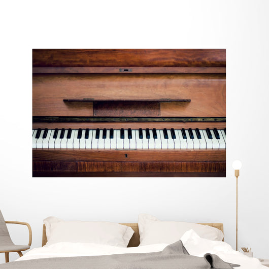 piano keys. close frontal view Wall Mural