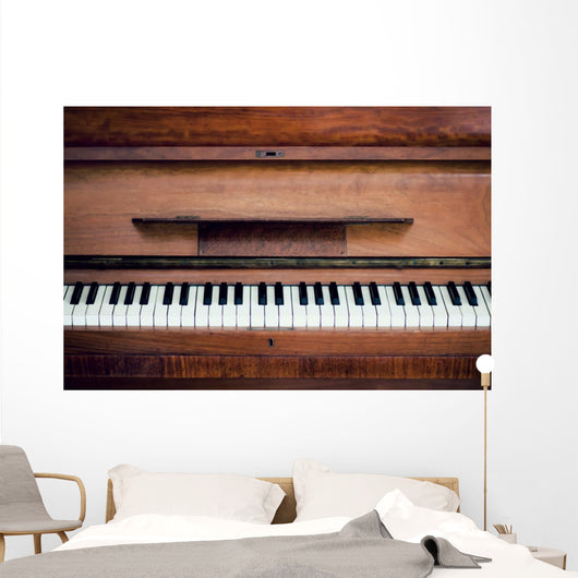 piano keys. close frontal view Wall Mural