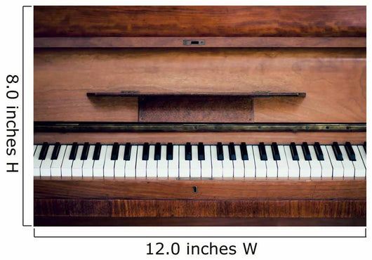 piano keys. close frontal view Wall Mural