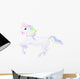 Rainbow Haired Fairy Unicorn Wall Decal