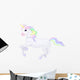 Rainbow Haired Fairy Unicorn Wall Decal