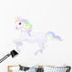 Rainbow Haired Fairy Unicorn Wall Decal