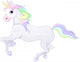Rainbow Haired Fairy Unicorn Wall Decal
