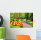 Walkway through Spring Flowers Wall Decal
