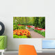 Walkway through Spring Flowers Wall Decal