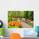 Walkway through Spring Flowers Wall Decal