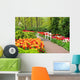 Walkway through Spring Flowers Wall Decal