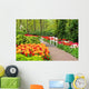 Walkway through Spring Flowers Wall Decal