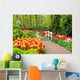 Walkway through Spring Flowers Wall Decal