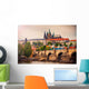 Saint Vitus cathedral and Charles bridge in Prague Wall Mural