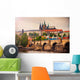 Saint Vitus cathedral and Charles bridge in Prague Wall Mural