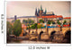 Saint Vitus cathedral and Charles bridge in Prague Wall Mural