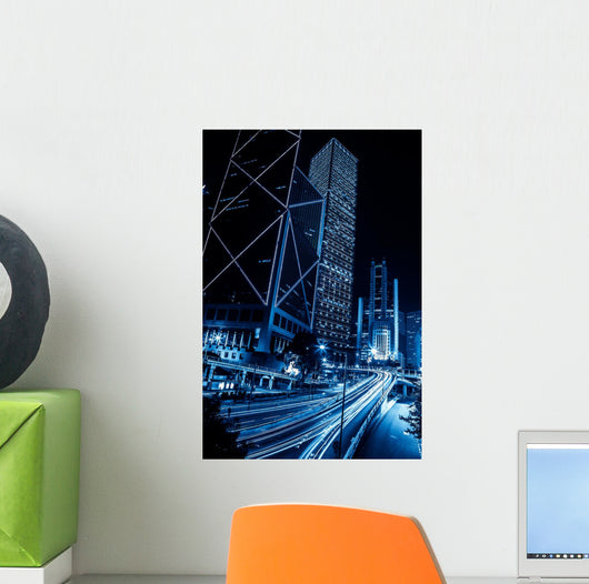 Hong Kong city night scenes Wall Mural