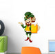 Happy Leprechaun with Beer Wall Decal