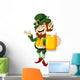 Happy Leprechaun with Beer Wall Decal