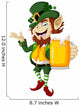 Happy Leprechaun with Beer Wall Decal