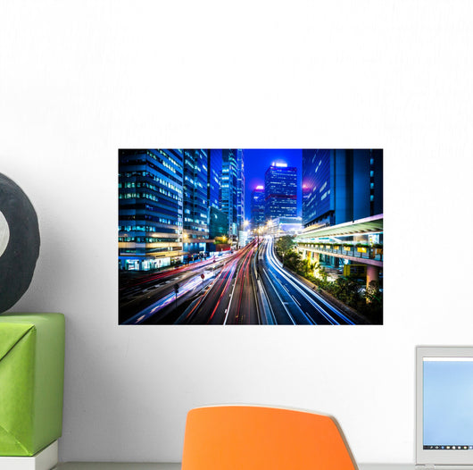 Hong Kong city night scenes Wall Mural