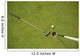 Golf club and golf ball on the putting green beside flag Wall Mural